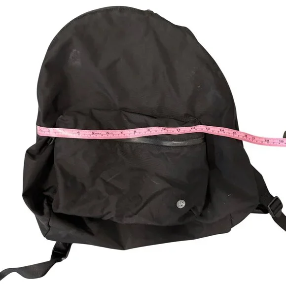 Lululemon Black Zipper Backpack with Single Front Zipper Pocket- Small- Basic - Picture 8 of 10